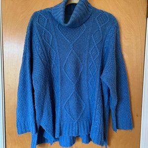 Aerie Chunky Cable Knit Turtleneck Sweater